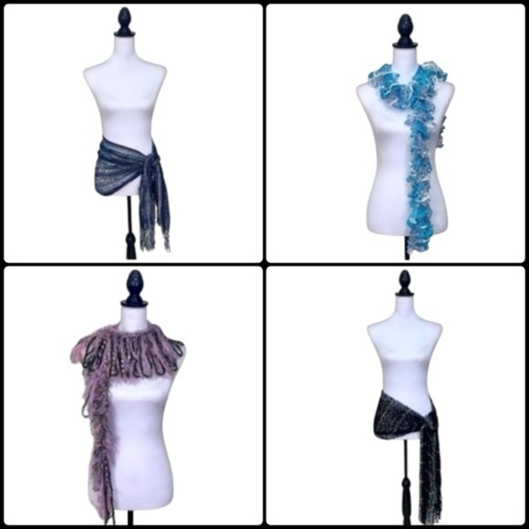 Vintage 90s Y2K Fairycore Grunge Bundle Of Scarves And Wraps - Picture 1 of 15